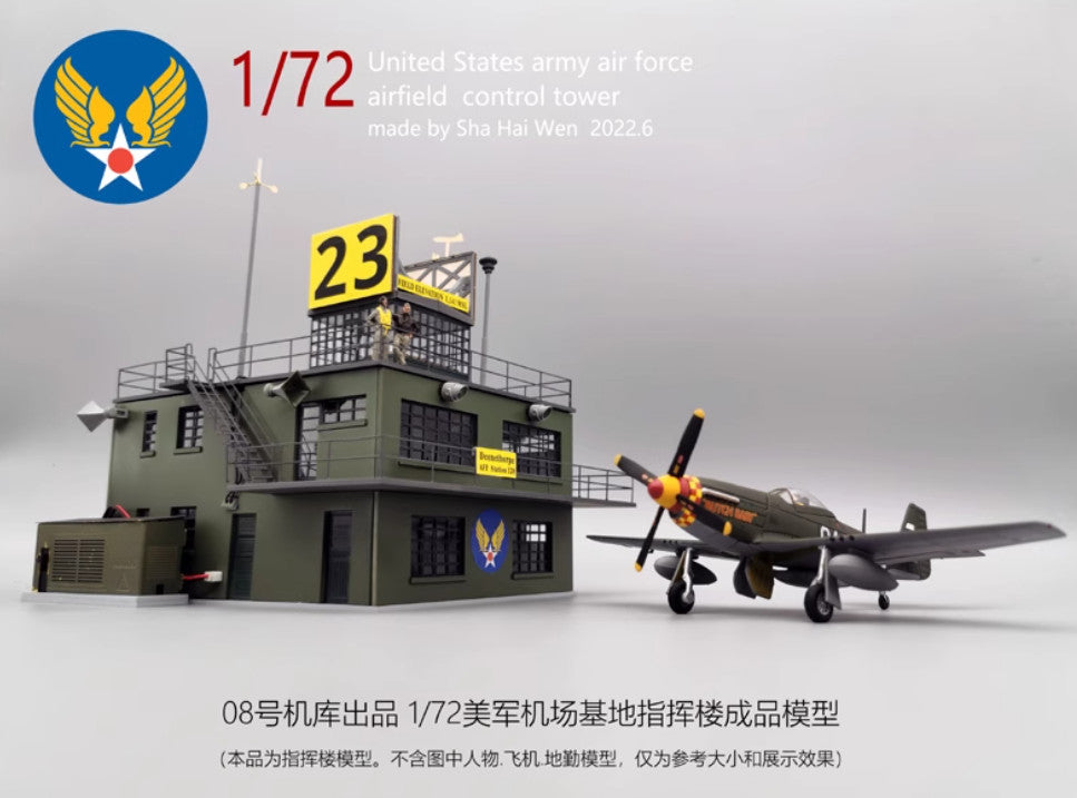 1:72 Scale Diorama US Military Fighter Airport Command Model SceneBuilding Model