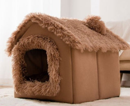 Sleep Kennel Pet Nest Warm Removable Cave Bed