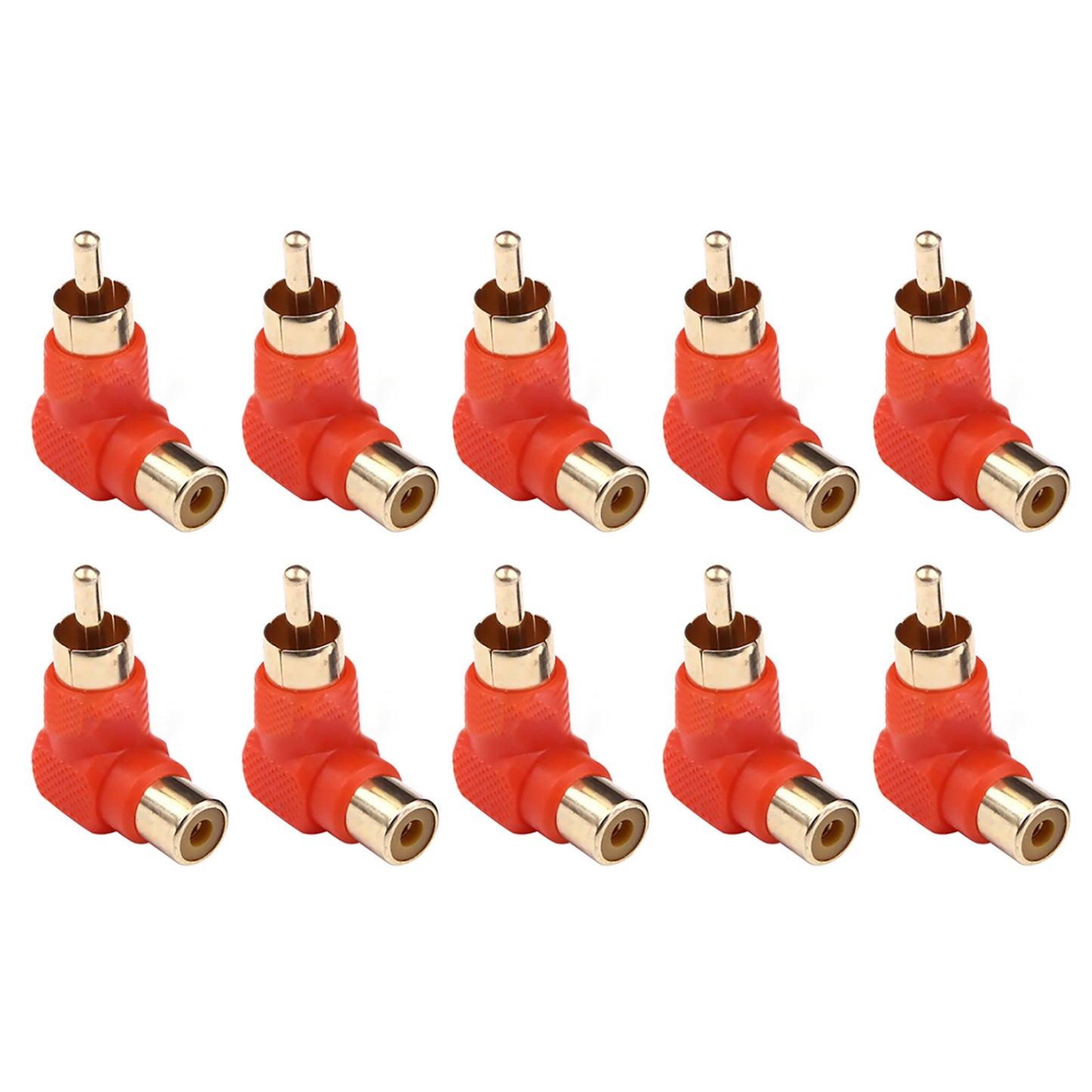 10Pcs RCA Right Angle Connector Plug Adapters Connector Repair Accessories cc