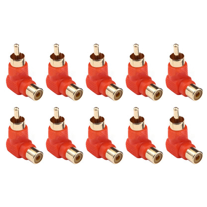 10Pcs RCA Right Angle Connector Plug Adapters Connector Repair Accessories cc
