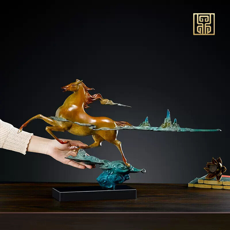 All copper horse ornaments, instant success handicrafts