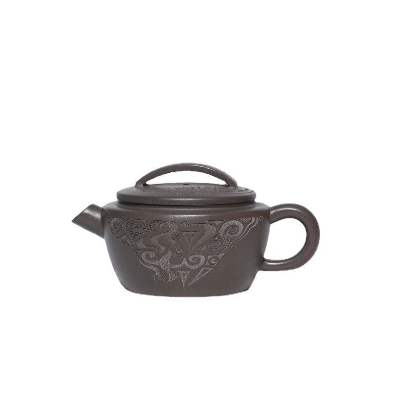 Hand Carved Yixing Zisha Tianqing Clay Tea Pot Marked Original Ore Master Pot