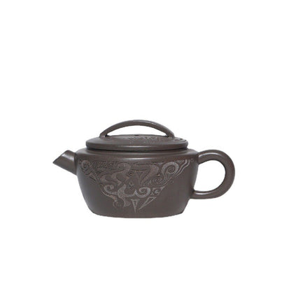 Hand Carved Yixing Zisha Tianqing Clay Tea Pot Marked Original Ore Master Pot