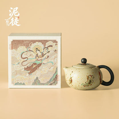 Dunhuang Flying Apsaras Ceramic Teapot 200ml Gift Box Set