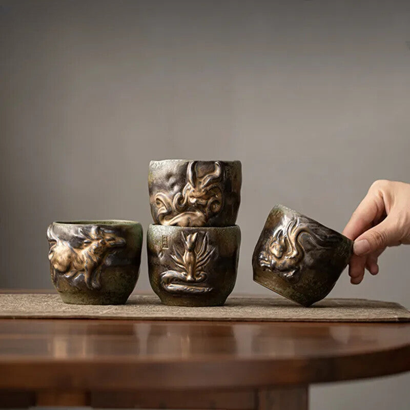 Kiln Change Coarse Pottery Handmade Beauty Tea Cup Ceramic Tea Accessories
