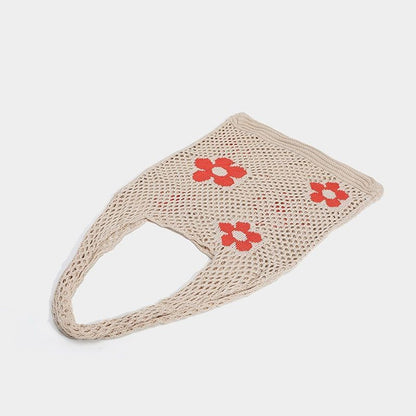 Handbag Knitted Shoulder Bag Large Shopping Tote Woven Hollow Mesh Bag 35*1*60cm