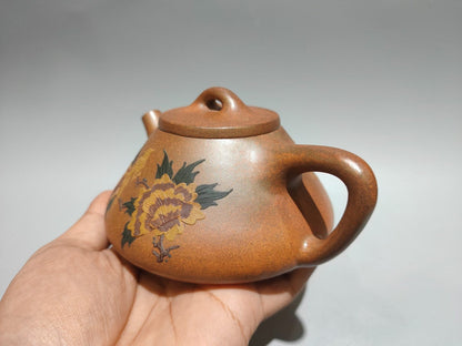 Chinese Yixing Zisha Clay Handmade Exquisite Flowers&Birds Teapot 31316