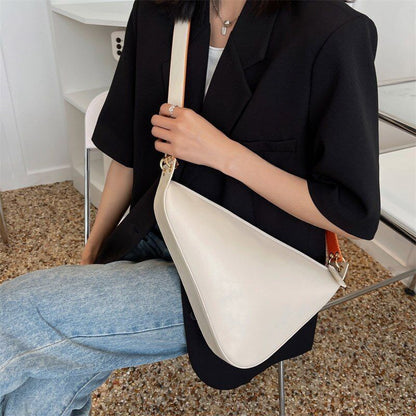 Triangular Shoulder Bag Tote Crossbody Purse Leather Messenger Bag 32*6*21.5 CM