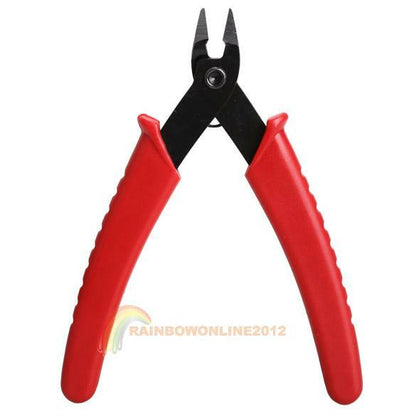 R1B1 Mini 5 Inch Electrical Crimping Plier Snip Cutter Hand Tool Red Handle