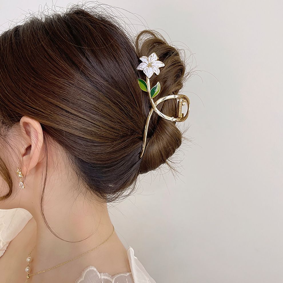 Women Hair Accessories Metal Lily Of The Valley Fashion Claws Hairclips Headwear