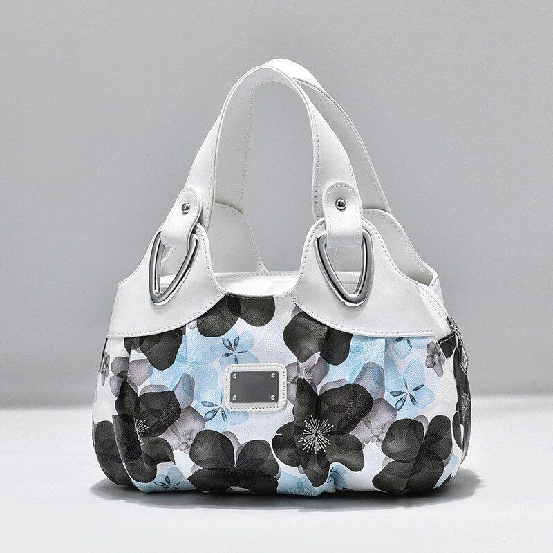 Women Shoulder Bag Printed Flower Messenger Bag Designer Leather Ladies Handbag
