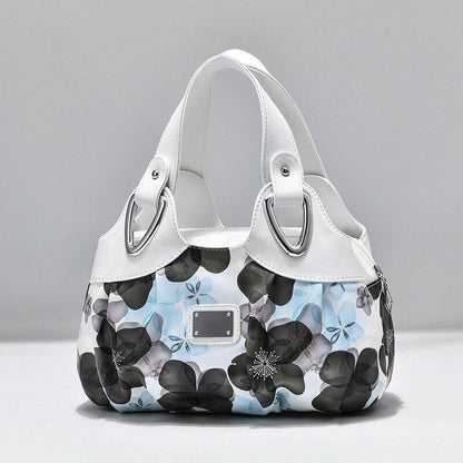 Women Shoulder Bag Printed Flower Messenger Bag Designer Leather Ladies Handbag