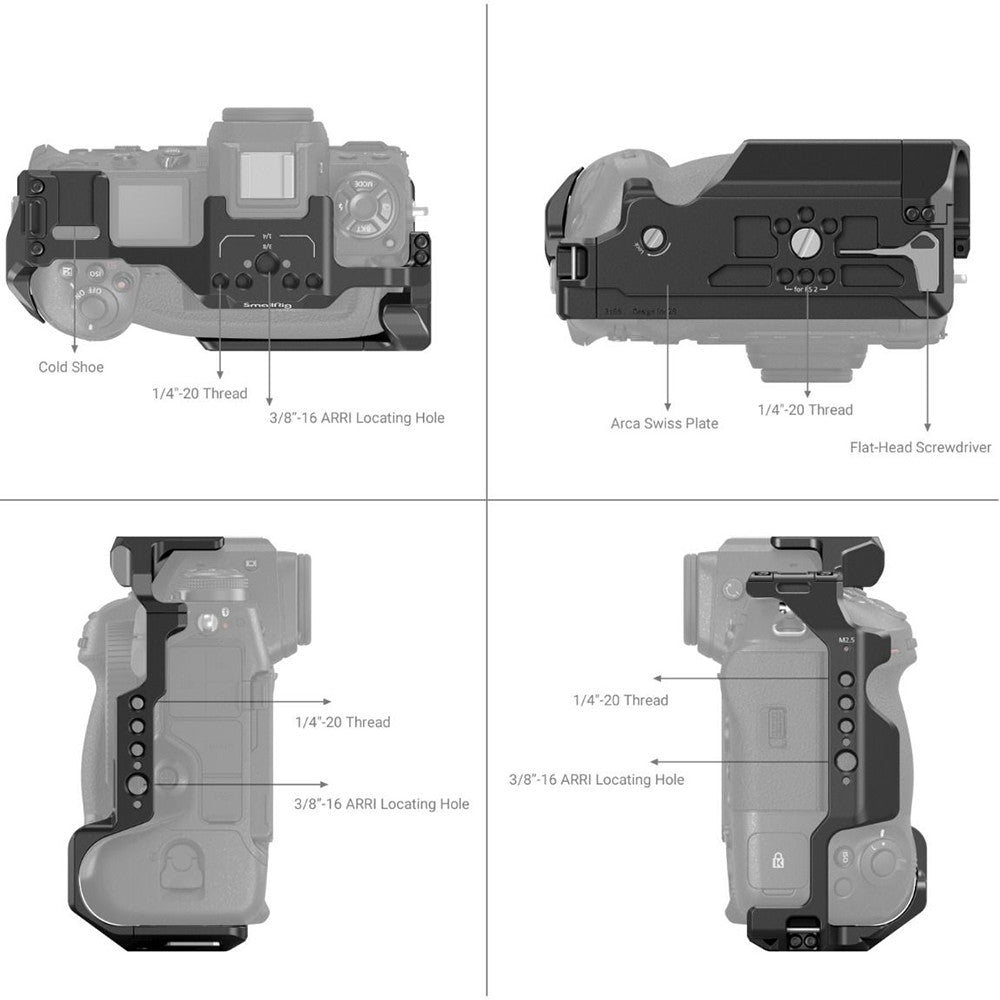 SmallRig Arca Swiss Z9 Camera Cage for Nikon Z9 Supported Follow Focus -3195
