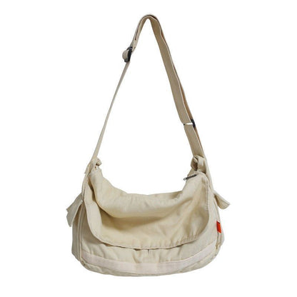 100% Cotton Teenager Canvas Big Shoulder Bag Multi-pockets Messenger 38*26*12 CM