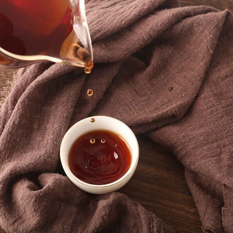 Puerh Tea Pure Material Fermentation Tightly Pressed Ripe Tea Cake 357g/12.59oz