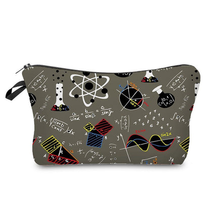 Natural Science Printed Student Pencil Case Teacher Cosmetic Storage Toilet Bag