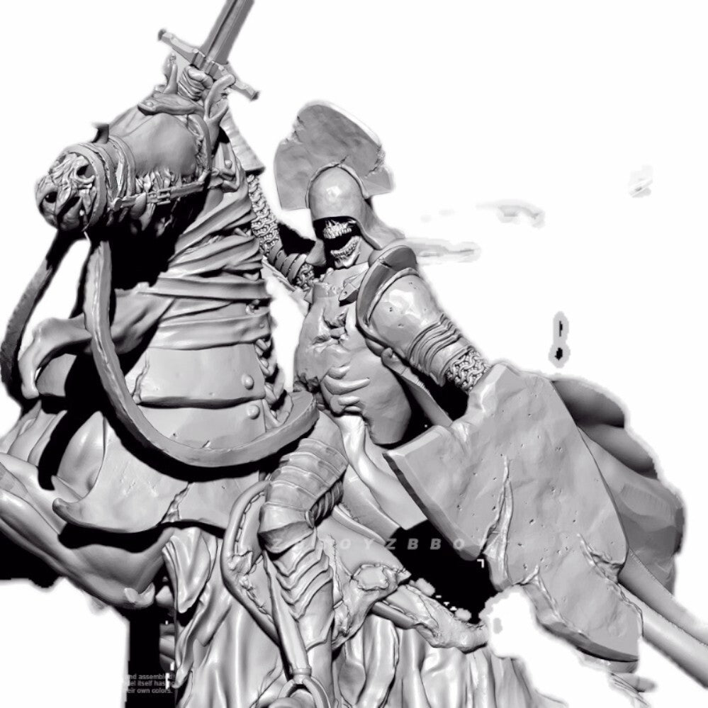 1/35 resin figure model kit Dungeon Demon Ghost Knight 3D Printing Unassembled