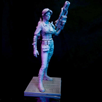 1/24 resin figure model Fantasy Masked Knight Female Warrior 3D Print Unpainted
