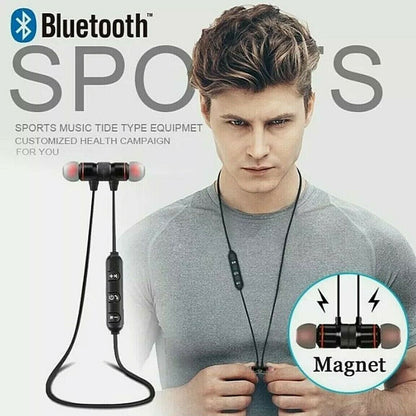 Headphones Wireless Bluetooth Sport Gym Earphones Earbuds Headset with MIC Bass