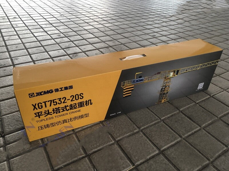 1:100 XCMG XGT 7532-20S Topless Tower Crane Constuction Equipment Diecast Model