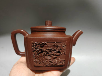 Chinese Yixing Zisha Clay Handmade Exquisite Teapot