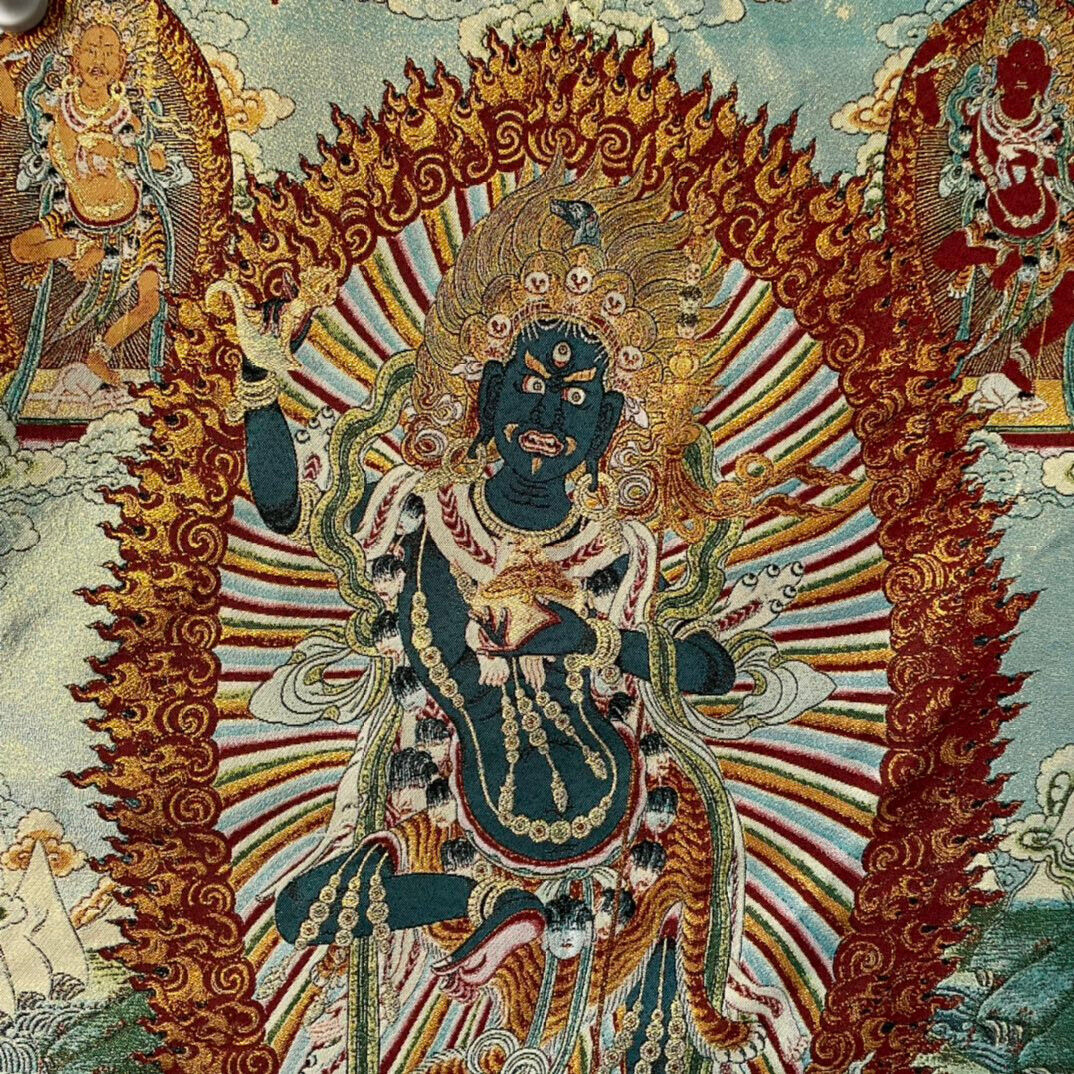 Ancient Tangka Embroidery Guanyin Bodhisattva in Tibet, China 60*90CM（金刚56#）
