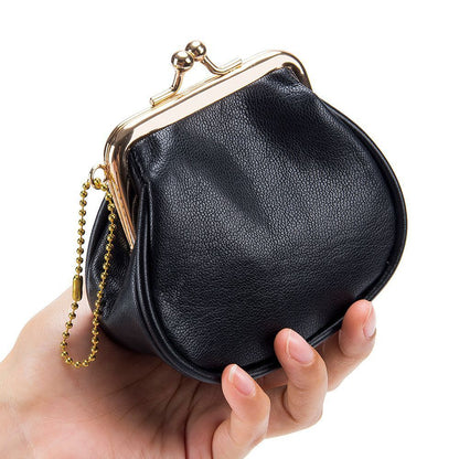 Genuine Leather Wallets Purses Mini Hasp Fashion Soft Small Cowhide 4*13*8.5 CM