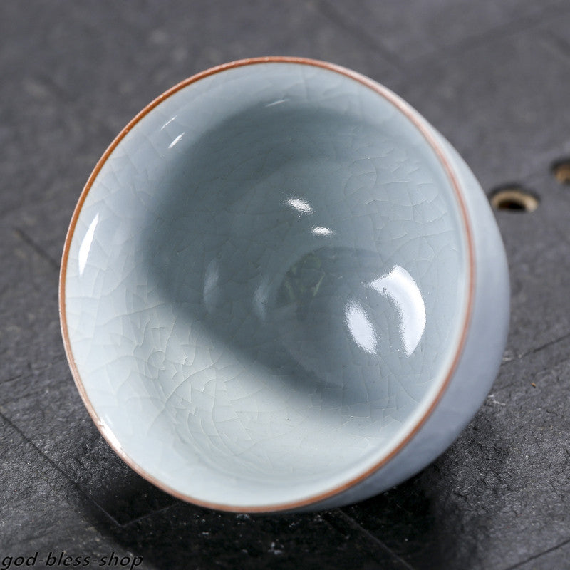 Ruyao Master Cup Crackle Glaze Handpainted Tea Cup 100ml Chinese Kungfu Tea Cups