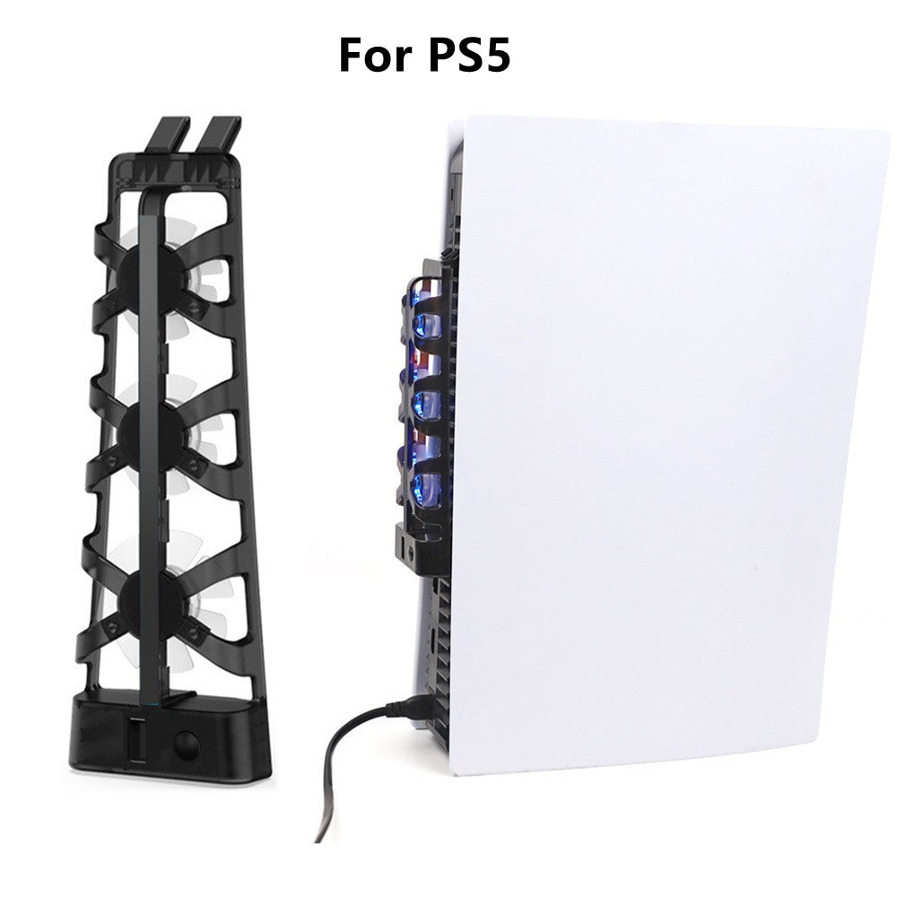 DC 5V USB External Cooling 3 Fan Cooler For PS5 Console CFI-1000A CFI-1000B Host