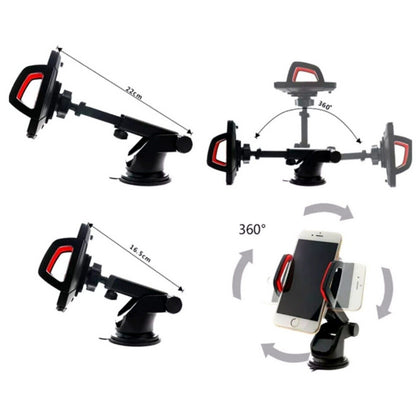 Sujetador de Telefono Soporte Universal Sostenedor Ajustable 360° Autos Carro