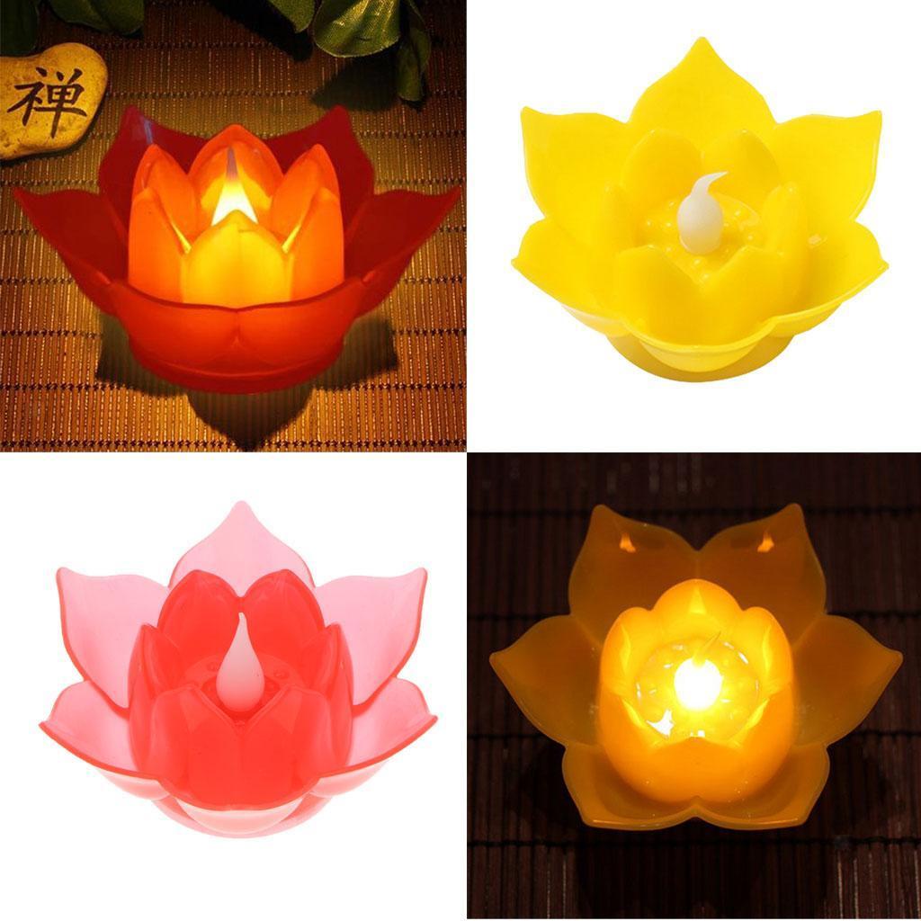 Electronic Candle Light Lamp Lotus Tealight Wedding Party
