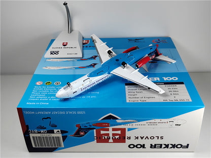 JC Wings SLOVAK REPUBLIC Government Flying Service FOKKER 100 OM-BYC 1:200 Model