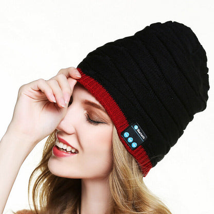 Bluetooth 5.0 Headset Wireless Headphone Warm Smart Music Beanie Hat Cap speaker