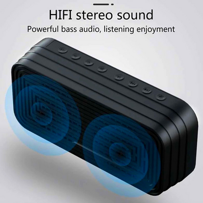 Bosina Altavoz Portátil LED Inalámbrico Speaker con Bluetooth USB/AUX/FM Radio