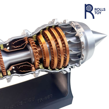 28cm Aircraft Turbojet Engine Model Rotatable ﻿