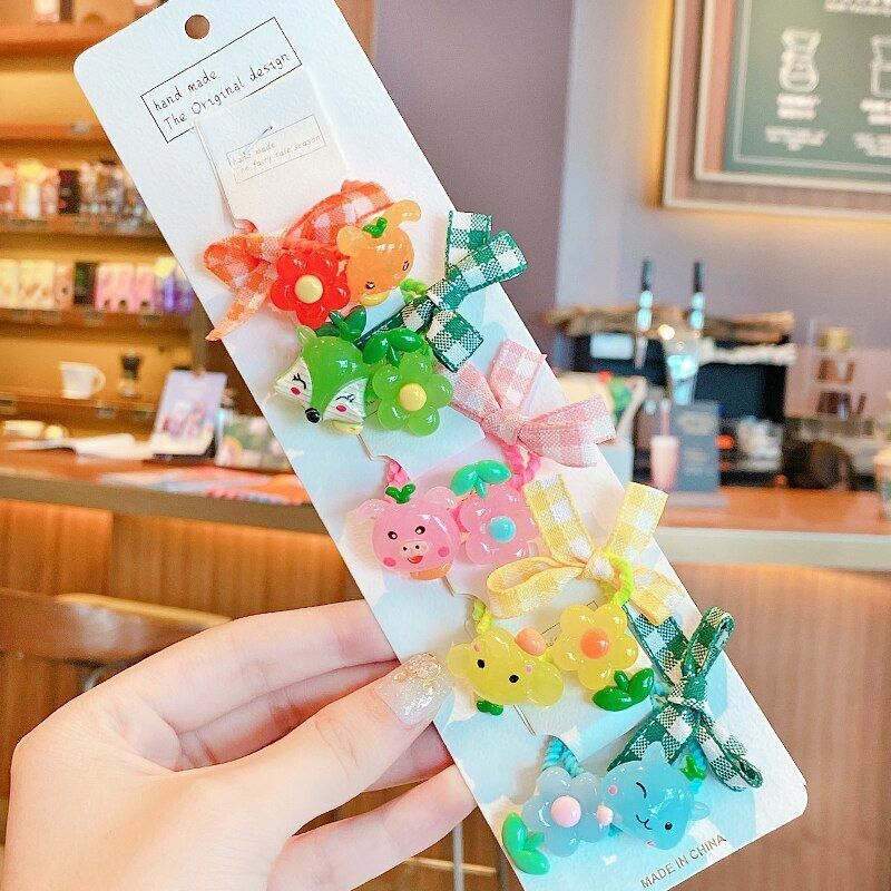 Hair Bands 10/20 Pcs/Bag Shiny Flowers Baby Scrunchies Rubber Kids Accessories