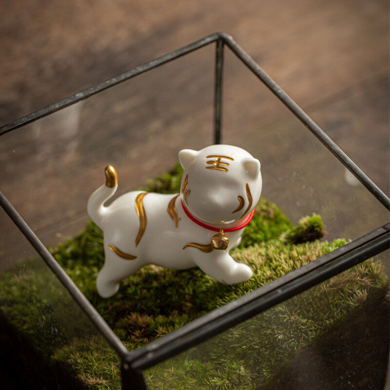 Creative Cute Ceramic Decoration Tea Pet Zodiac Tiger Desktop Decoration Home
