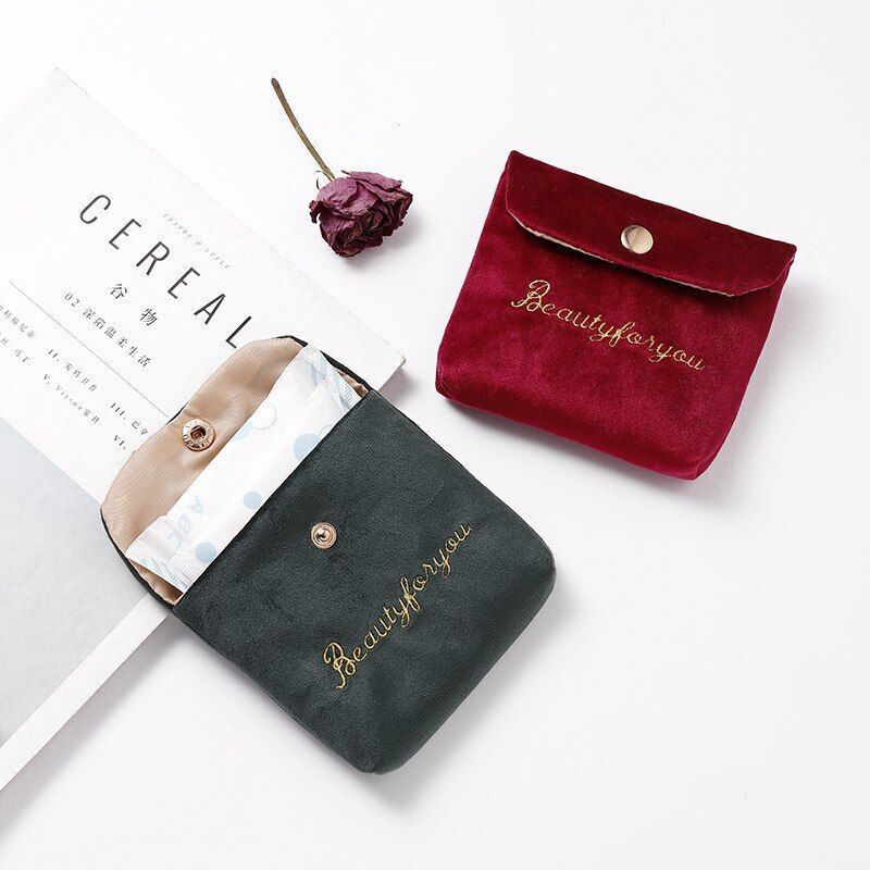 Velvet Cosmetic Bag Travel Mini Coin Money ID Card Storage Case Women Pouch Bags
