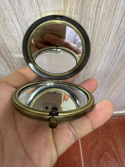 Ebony Wood Folding Mirror 7cm Magnifying Portable Travel Makeup Mirror for Women