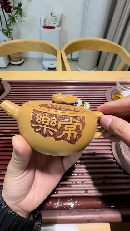 Handmade Tea Pot Hanwa Pot Real Yixing Zisha Duan Clay Ball Shaped Infuser Holes
