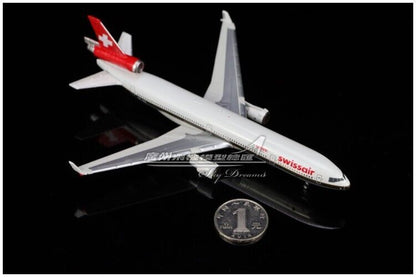 1:400 Phoenix Swissair McDonnell Douglas MD-11 Passenger Airplane Diecast Model