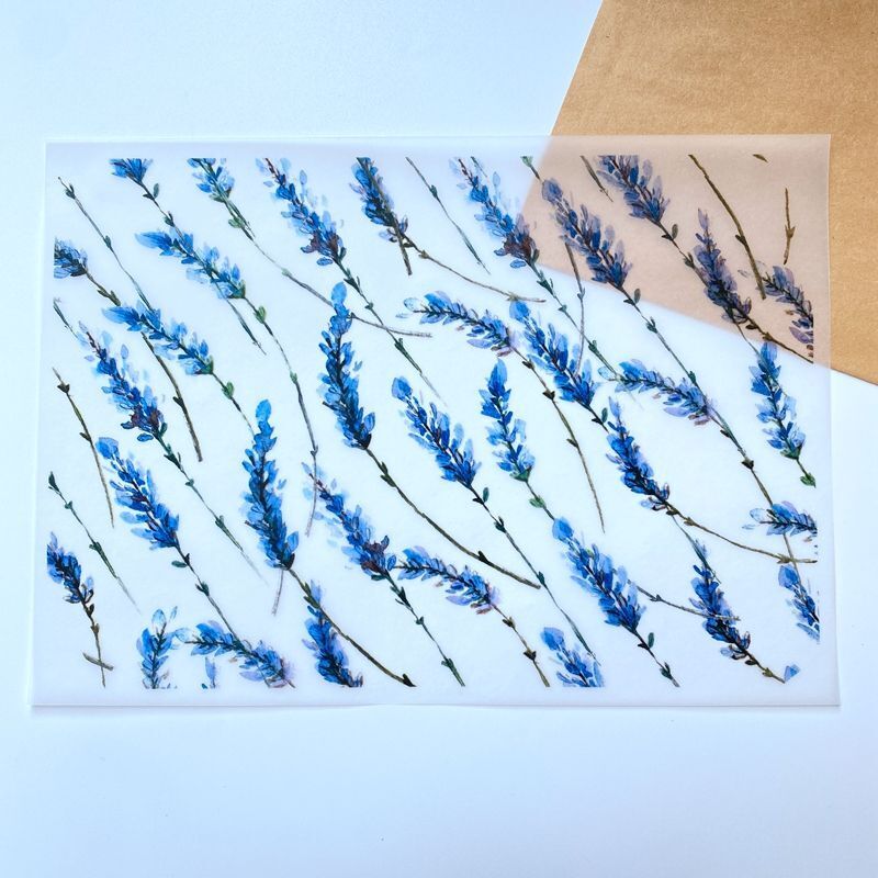 Homemade Soap Packing Paper 100 Sheet Lavender Translucent DIY Wrapper 14.5x21cm