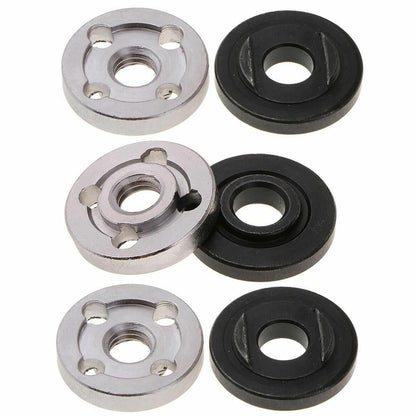 6Pcs/Lot Lock Nuts Flange Toothed Inner Outer Kit Angle Grinder Tool Accessories