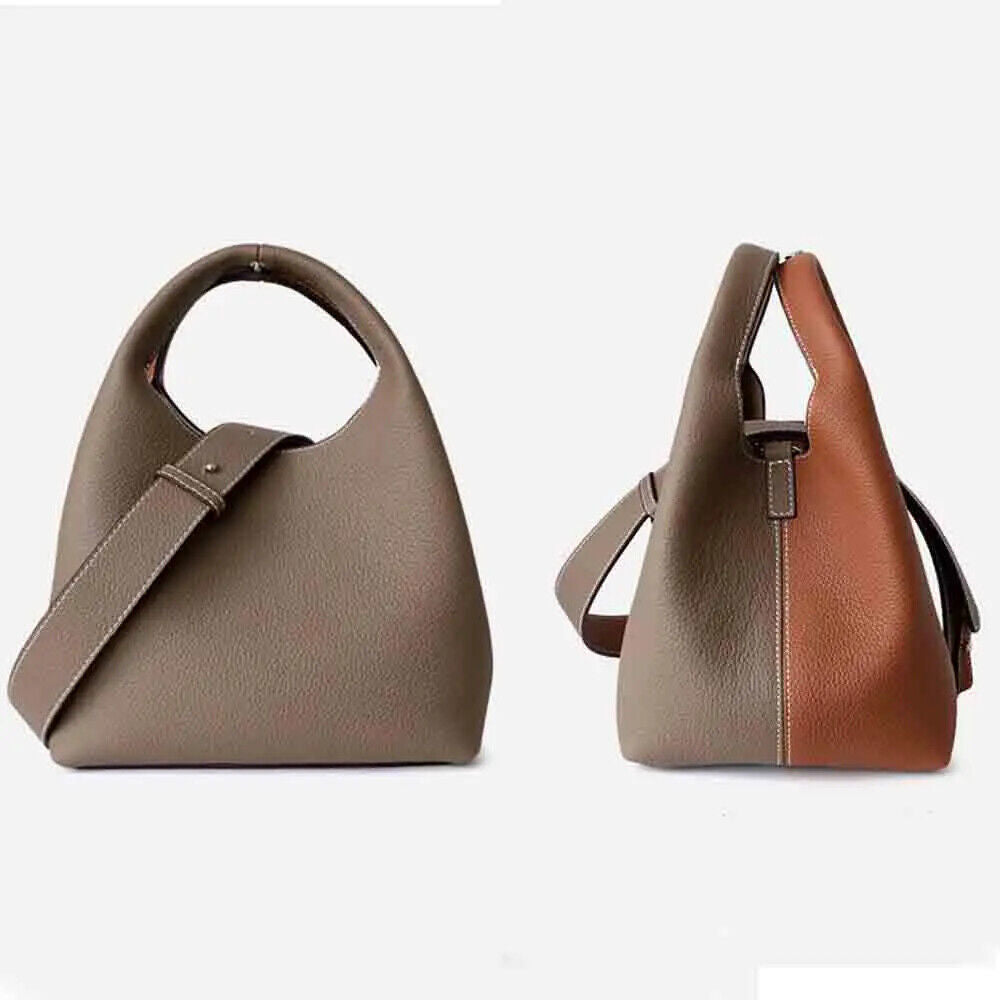 Women Bucket Bag Cowhide Bag High Grade Ladies Handbag New Winter