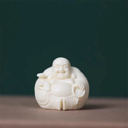 Decorative Statue Chinese Lucky Buddha Statue Carved Home Decoration Figurines