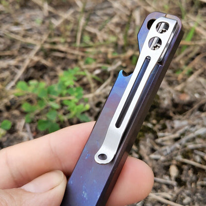 Titanium Pry Bar Crowbar Bottle Opener EDC Pocket Multi Tools Keychain Crowbar