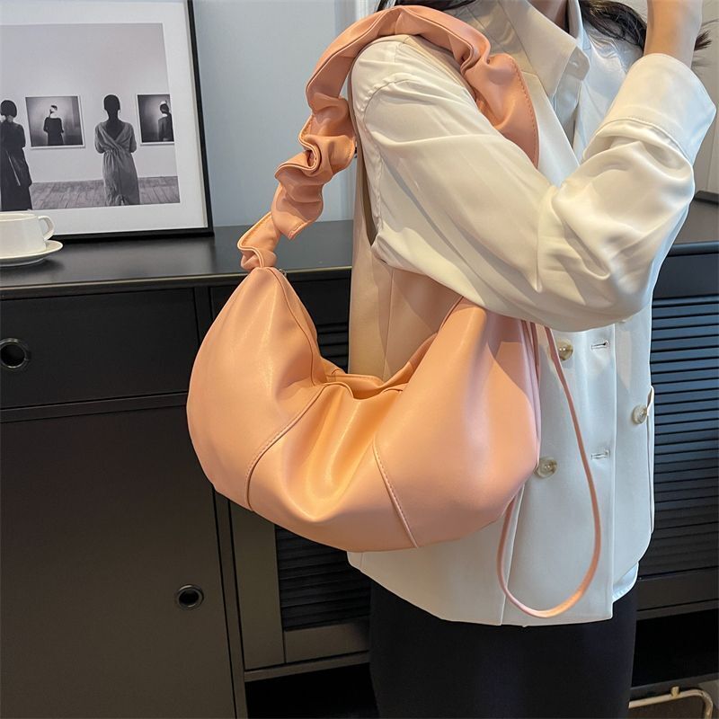 Large Shoulder Bag Soft Leather Crossbody Bags Tote Handbag 42*22*10 CM Zipper