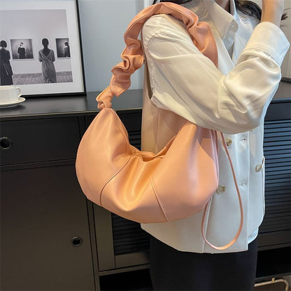 Large Shoulder Bag Soft Leather Crossbody Bags Tote Handbag 42*22*10 CM Zipper