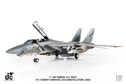 1:72 JC Wings F-14D TOMCAT. U.S.NAVY VF-2 BOUNTY HUNTERS Fighter Diecast Model