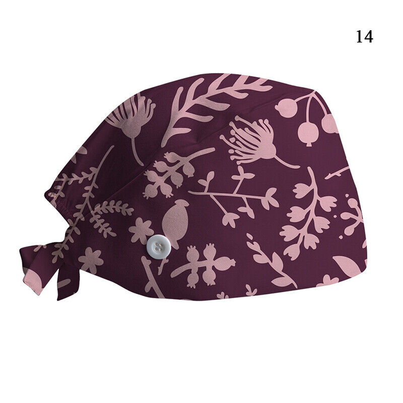 Printed Surgical Cap Adjustable Nurse Cap Baotou Cap Surgical Cap Christmas Hat